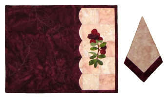 Cranberry Placemat & Napkin