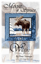Moose 'n Spruce in Blue Pattern Cover