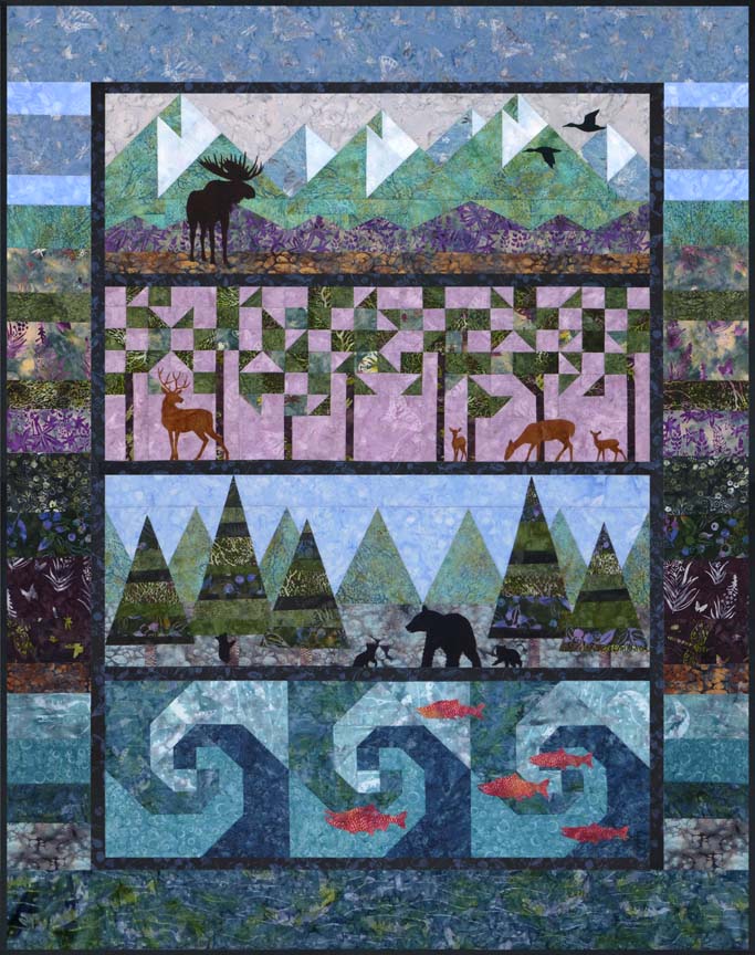 Piece the Wild: 4-Block Complete Quilt