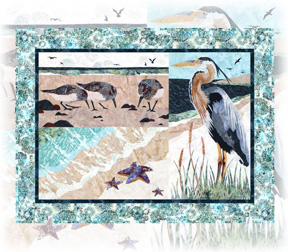 Along the Shores: 3-Block Wallhanging